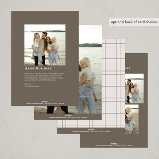 This is a stone holiday photo cards with standard by Nicole Walsh called minimalist frame printing on recycled smooth signature in standard