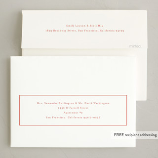 This is a stocking holiday photo cards with standard by Nicole Walsh called minimalist frame printing on recycled smooth signature in standard