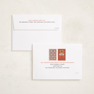 This is a santa holiday photo cards with standard by Claudia Orengo called pixar's mosters inc holiday doors printing on recycled smooth signature in standard