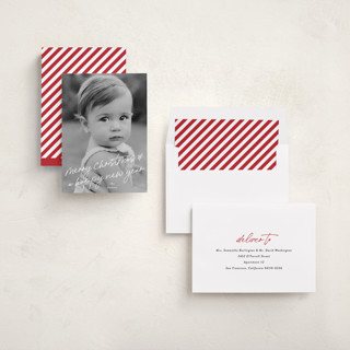 This is a icicle holiday photo cards with standard by Julia Hall called scrawled printing on recycled smooth signature in standard