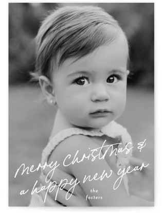 Scrawled Holiday Photo Cards