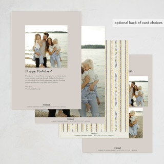 This is a cornucopia holiday photo cards with standard by Lucrecia Caporale called delicate botanical frame printing on recycled smooth signature in standard