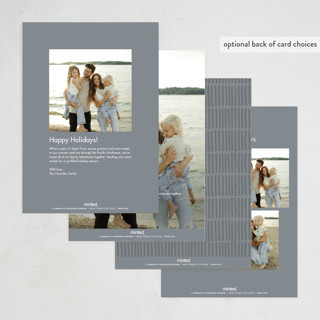 This is a slate holiday photo cards with standard by Stacey Meacham called minimalist border printing on recycled smooth signature in standard