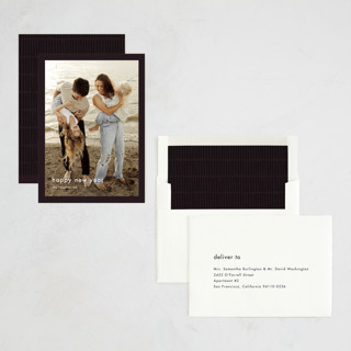 This is a ink holiday photo cards with standard by Stacey Meacham called minimalist border printing on recycled smooth signature in standard