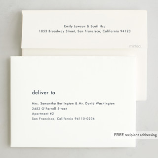 This is a navy holiday photo cards with standard by Stacey Meacham called minimalist border printing on recycled smooth signature in standard