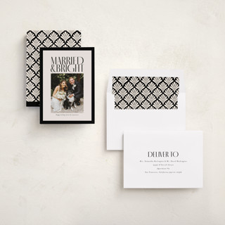 This is a ink holiday photo cards with standard by Ekko Studio called married & bright printing on recycled smooth signature in standard
