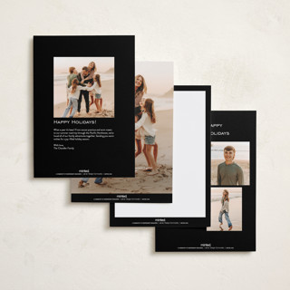 This is a coal holiday photo cards with standard by Blustery August called cranberry sauce printing on recycled smooth signature in standard