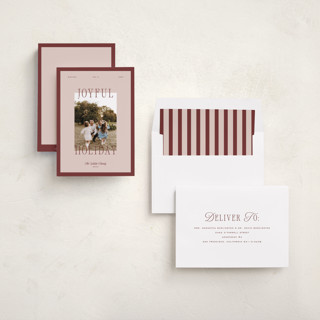 This is a cranberry sauce holiday photo cards with standard by Blustery August called cranberry sauce printing on recycled smooth signature in standard