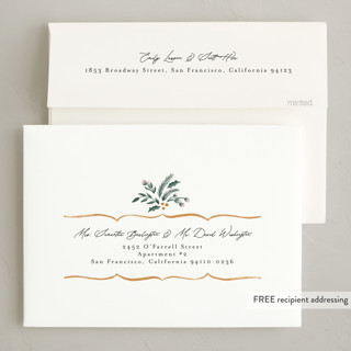 This is a corn holiday photo cards with standard by Chris Griffith called scalloped edge holiday printing on recycled smooth signature in standard