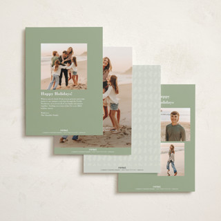 This is a cypress holiday photo cards with standard by Hannah Williams called festive woodland forest printing on recycled smooth signature in standard