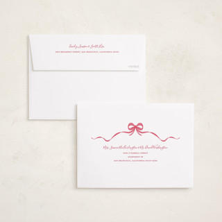 This is a poinsettia holiday photo cards with standard by Anne Ciotola called one red bow printing on recycled smooth signature in standard