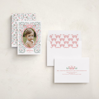 This is a cherry holiday photo cards with standard by Tamara Hilje called charming printing on recycled smooth signature in standard