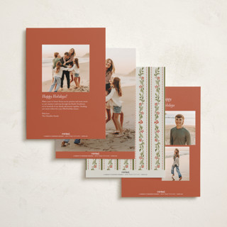 This is a persimmon holiday photo cards with standard by Chris Griffith called holiday frame printing on recycled smooth signature in standard