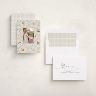 This is a ivory holiday photo cards with standard by Hannah Williams called twelfth day of christmas printing on recycled smooth signature in standard