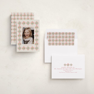 This is a ivory holiday photo cards with standard by Petra Kern called gretchen printing on recycled smooth signature in standard