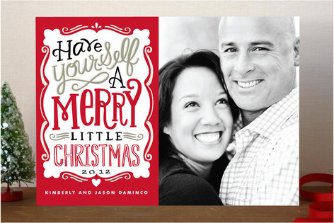 Merry Typography Holiday Photo Cards