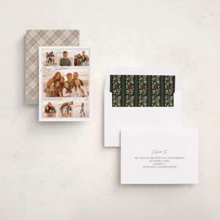 This is a snow holiday photo cards with standard by Robert and Stella called film collage printing on recycled smooth signature in standard