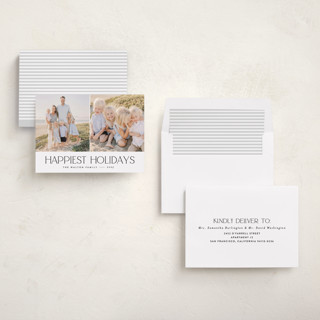 This is a charcoal holiday photo cards with standard by JoAnn Jinks called serif printing on recycled smooth signature in standard