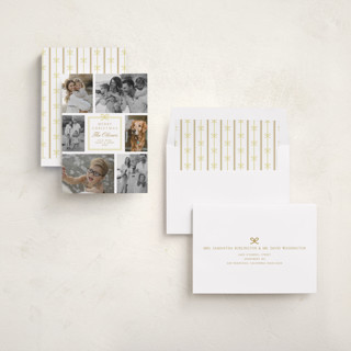 This is a buttercream holiday photo cards with standard by Alston Foster called the best gifts printing on recycled smooth signature in standard
