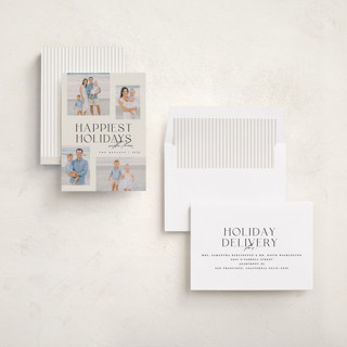 This is a cookies & cream holiday photo cards with standard by Carolyn Nicks called signed with love printing on recycled smooth signature in standard