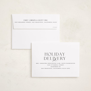 This is a cookies & cream holiday photo cards with standard by Carolyn Nicks called signed with love printing on recycled smooth signature in standard