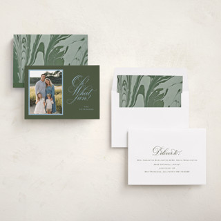 This is a evergreen holiday photo cards with standard by Erin Hodges called family traditions printing on recycled smooth signature in standard