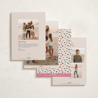 This is a frosting holiday photo cards with standard by Annie Holmquist called disney's mickey mouse garland printing on recycled smooth signature in standard