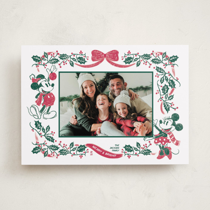 "Disney's Retro Mickey" - Holiday Photo Cards in Fir by Jenna Holcomb.