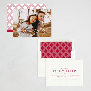 This is a snow holiday photo cards with standard by Kristie Kern called winter script printing on recycled smooth signature in standard