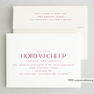 This is a snow holiday photo cards with standard by Kristie Kern called winter script printing on recycled smooth signature in standard