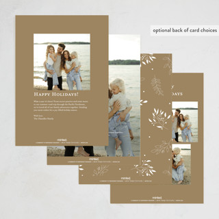 This is a snow holiday photo cards with standard by Benita Crandall called festive printing on recycled smooth signature in standard