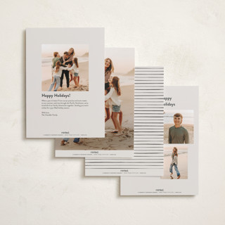 This is a ivory holiday photo cards with standard by Carolyn Nicks called written out printing on recycled smooth signature in standard