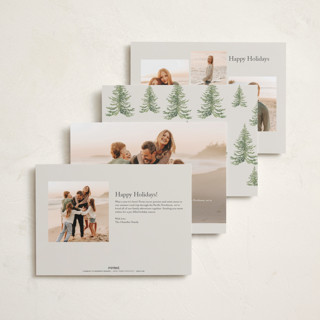 This is a toffee holiday photo cards with standard by Petra Kern called winter trees printing on recycled smooth signature in standard