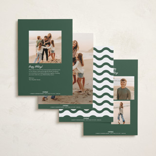 This is a pine needle holiday photo cards with standard by Kelly Watkins called merry modern printing on recycled smooth signature in standard