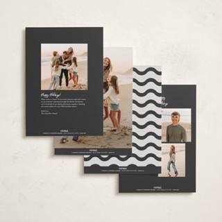 This is a midnight holiday photo cards with standard by Kelly Watkins called merry modern printing on recycled smooth signature in standard