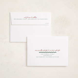 This is a pine needle holiday photo cards with standard by Kelly Watkins called merry modern printing on recycled smooth signature in standard