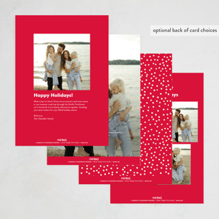 This is a cherry holiday photo cards with standard by Annie Clark called happy howlidays printing on recycled smooth signature in standard