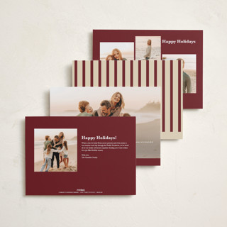 This is a mocha holiday photo cards with standard by Cass Loh called written wish printing on recycled smooth signature in standard