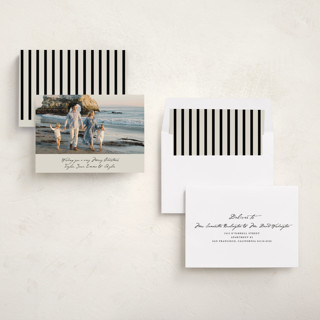 This is a ivory holiday photo cards with standard by Cass Loh called written wish printing on recycled smooth signature in standard