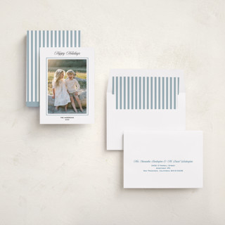 This is a sky holiday photo cards with standard by Annie Shapiro called heath printing on recycled smooth signature in standard