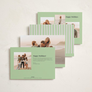 This is a sage holiday photo cards with standard by Alicia Schultz called soft ambience printing on recycled smooth signature in standard