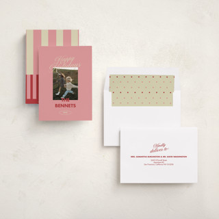 This is a holly berry holiday photo cards with standard by Helena Vitto called merry & bright days printing on recycled smooth signature in standard
