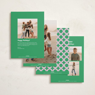 This is a candy holiday photo cards with standard by Up Up Creative called letters printing on recycled smooth signature in standard