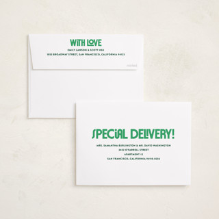 This is a candy holiday photo cards with standard by Up Up Creative called letters printing on recycled smooth signature in standard