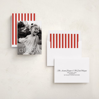 This is a snow holiday photo cards with standard by Annie Shapiro called marylebone printing on recycled smooth signature in standard