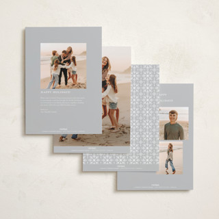 This is a snowfall holiday photo cards with standard by Melanie Kosuge called merry monoline printing on recycled smooth signature in standard