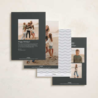 This is a coal holiday photo cards with standard by Deynaaz Daraei called ashby printing on recycled smooth signature in standard