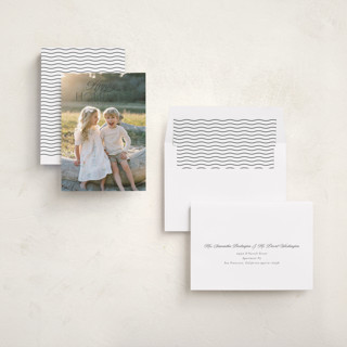 This is a coal holiday photo cards with standard by Deynaaz Daraei called ashby printing on recycled smooth signature in standard