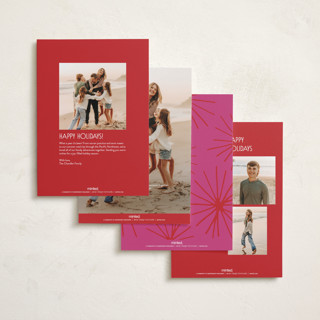 This is a berry holiday photo cards with standard by Nazia Hyder called fun & bold type printing on recycled smooth signature in standard