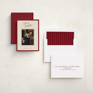 This is a mulled wine holiday photo cards with standard by Jen Ramsey called christmas elegance printing on recycled smooth signature in standard